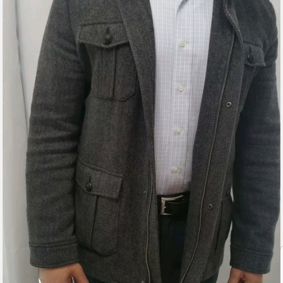 ❌SOLD❌ Express MilitaryStyle Wool Coat - Picture 9 of 11